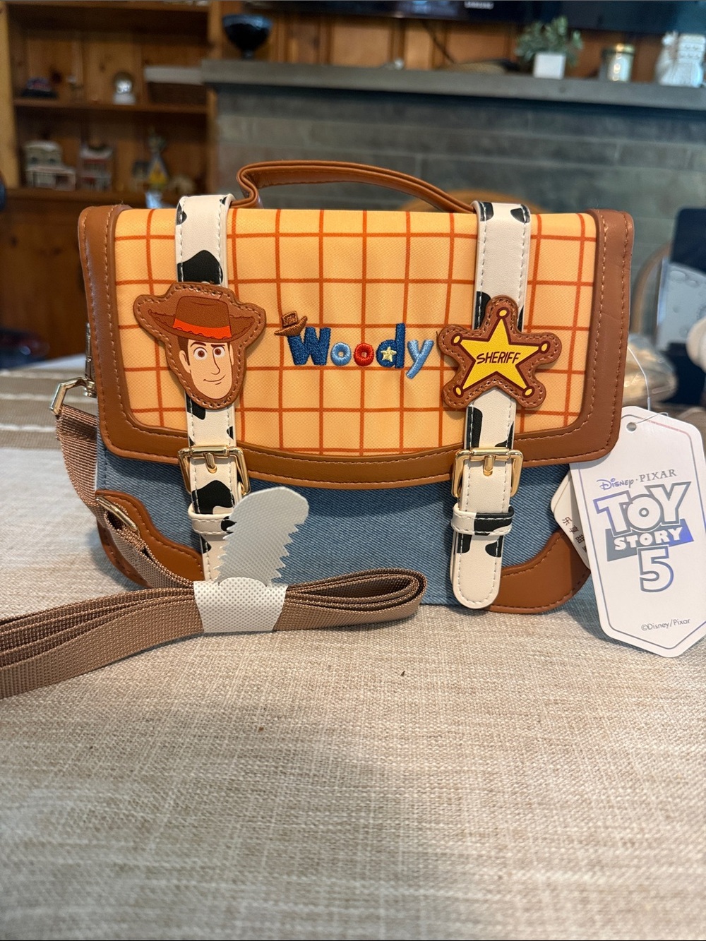 Disney Woody Mini Crossbody Bag - Yellow, Blue & Brown - Picture 2 of 7